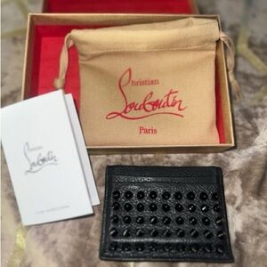 Authentic Kios Spikes Christian Louboutin card holder